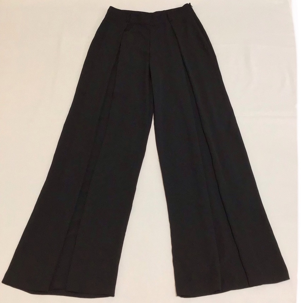 Zara Basic Black Long Wide Pants